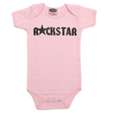 Black Rockstar Nautical Star Short Sleeve Baby Infant Bodysuit
