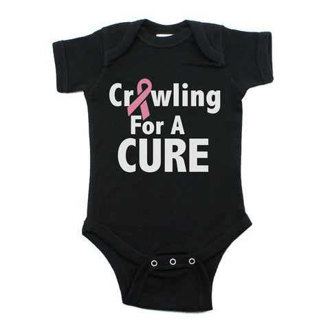 Breast Cancer Awareness Crawling For A Cure Short Sleeve Infant Bodysuit