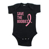 Breast Cancer Awareness Pink Save The Boobies Short Sleeve Infant Bodysuit