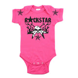 Skull Guitar Hero Flames Rockstar Deluxe Short Sleeve Baby Infant Bodysuit