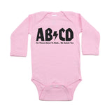 Rock N Roll ABCD Retro Rocker Long Sleeve Baby Infant Bodysuit