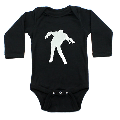 Glow In The Dark Zombie Novelty Long Sleeve Baby Infant Bodysuit