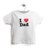 I Heart Love Dad Unisex-Baby Short Sleeve Toddler T-Shirt