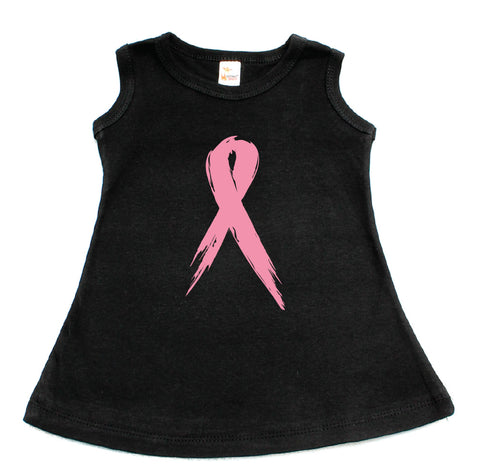 Breast Cancer Awareness Painted Pink Ribbon Toddler Dress