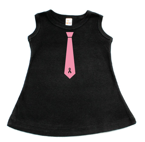 Breast Cancer Awareness Breast Cancer Tie Toddler Dress