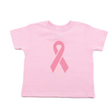 Breast Cancer Awareness Solid Pink Ribbon Toddler T-Shirt