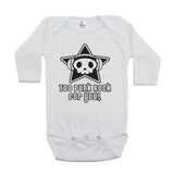 Too Punk Rock For You Skull Long Sleeve Baby Infant Bodysuit
