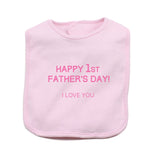 Happy 1st Father's Day Unisex Baby Bib