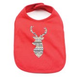 Christmas Aztec Pattern Deer Baby 100% Cotton Infant Bib