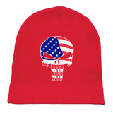 American Flag Punisher Skull Infant Baby 100% Cotton Knit Beanie Hat