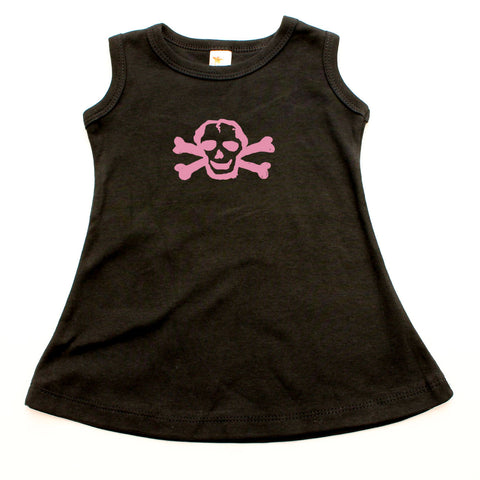 Scribble Skull A-line Dress For Toddler Girls