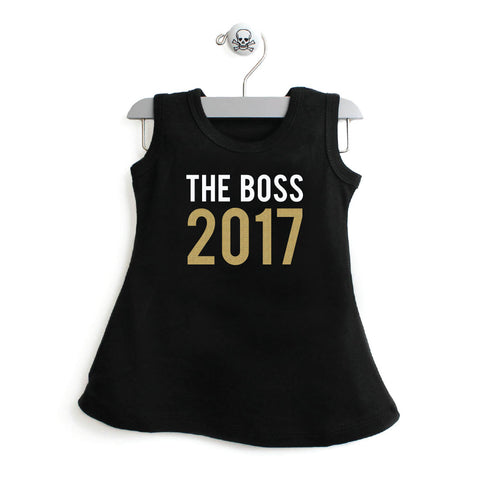 New Years The Boss 2017 A-line Dress For Toddler Girls