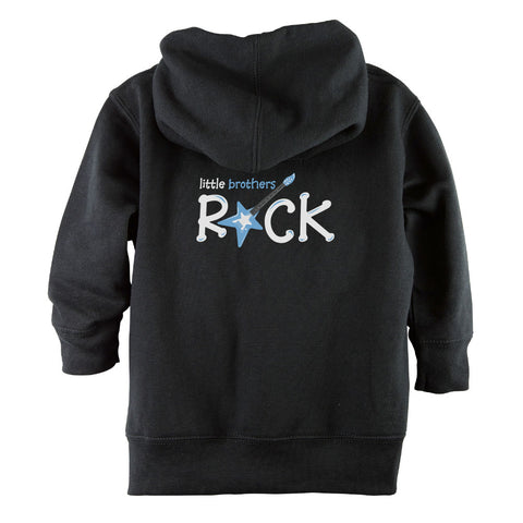 Little Brothers Rock Front Zipper Toddler Hoodie