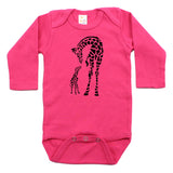 Baby Giraffe and Mommy Long Sleeve Bodysuit
