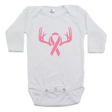 Save A Rack- Hunting Breast Cancer Ribbon Long Sleeve Bodysuit