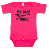Father's Day My Dads Rock! Guitar Short Sleeve Infant Bodysuit