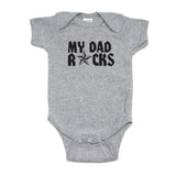 Father's Day My Dad Rocks! Star Short Sleeve Infant Bodysuit