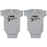 Twin Set I Rock and I Roll! Short Sleeve Infant Bodysuit