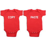 Twin Set Copy Paste Short Sleeve Infant Bodysuit