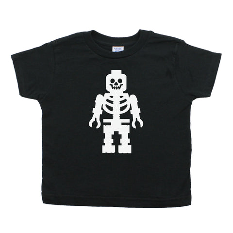 Lego Man Skeleton Toddler Short Sleeve T-Shirt