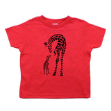Baby Giraffe and Mommy Toddler Short Sleeve T-Shirt