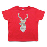 Christmas Aztec Pattern Deer Toddler Short Sleeve T-shirt