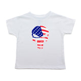 American Flag Punisher Skull Toddler Short Sleeve T-Shirt