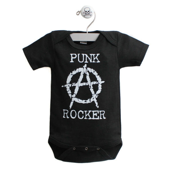 Punk Rocker Rockstar Rock N Roll Short Sleeve Baby Infant Bodysuit