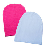 Infant Baby 100% Cotton Knit Beanie Cap Hat Plain - Pack of 2