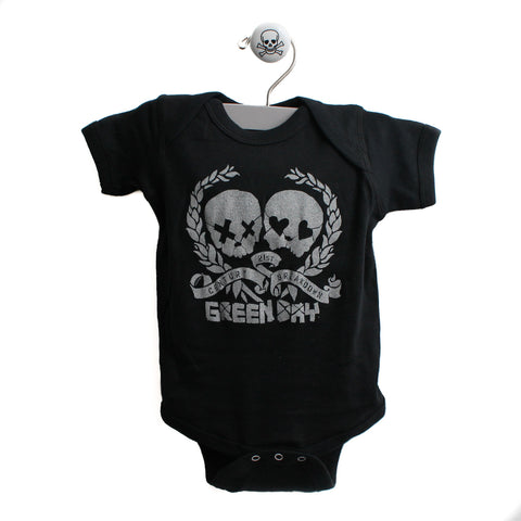 Green Day Skulls Baby Bodysuit, 6 Months