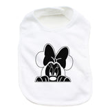 Minnie Mouse with Bow Peeking 100% Cotton Unisex Baby Bib