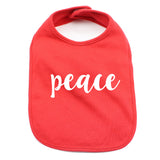 Christmas Peace & Joy Soft Cotton Infant Bib
