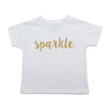 Christmas Sparkle with Gold Glitter Toddler Short Sleeve T-Shirts