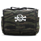 Canvas Carry All Diaper Baby Bag with Scribble Skull, By Crazy Baby Clothing