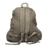 Lotus Flower Canvas Teardrop Backpack with Leather Bottom Accents