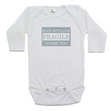 Fragile Made With Love Long Sleeve Cotton Bodysuit