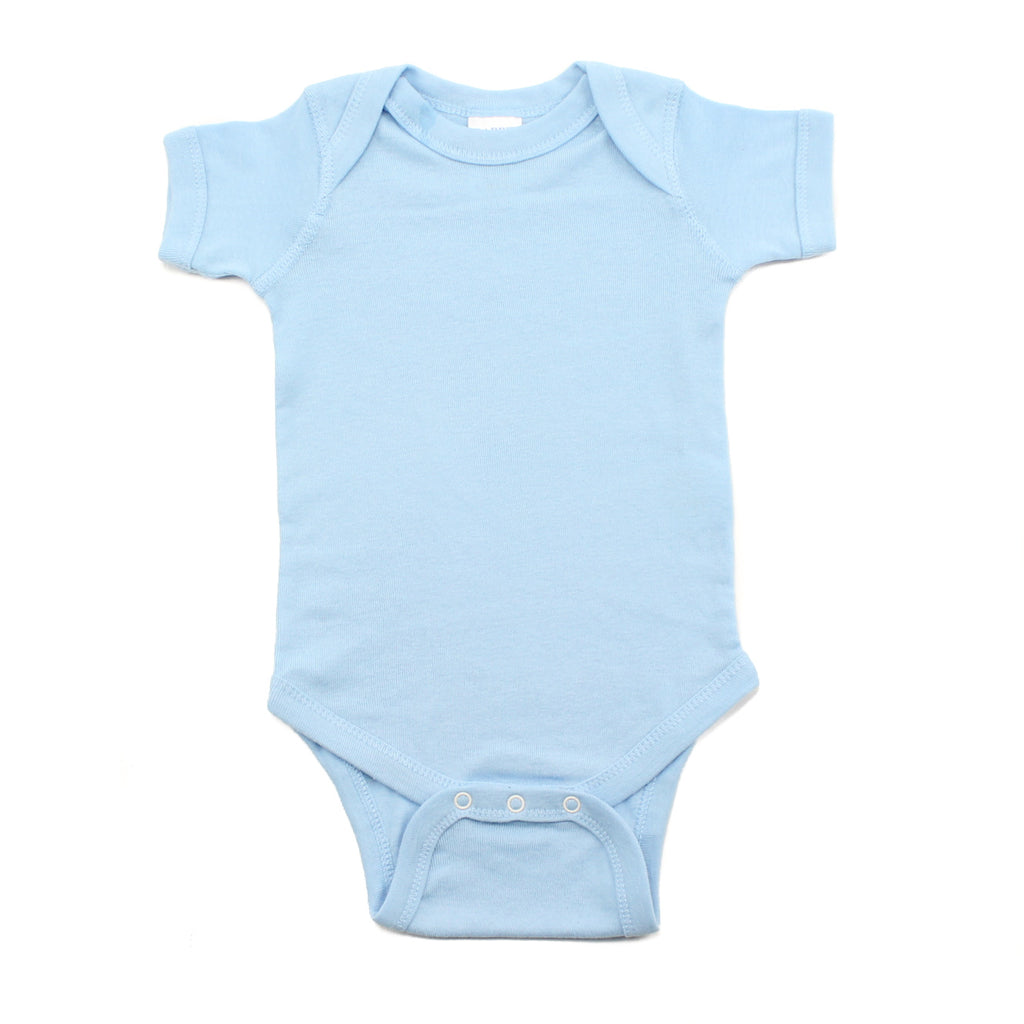 Cotton Solid Short Sleeve Baby Infant Bodysuit Creeper One Piece Snapsuit
