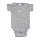 White Rockstar Nautical Star Short Sleeve Baby Infant Bodysuit