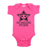 Too Punk Rock For You Skull Short Sleeve Baby Infant Bodysuit