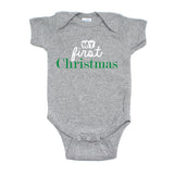 My First Christmas Holiday Short Sleeve Baby Infant Bodysuit