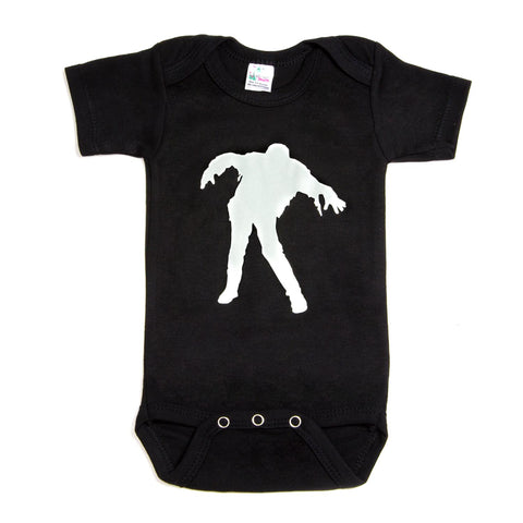 Glow In The Dark Zombie Novelty Short Sleeve Baby Infant Bodysuit