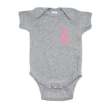 Breast Cancer Awareness Pink Ribbon Short Sleeve Infant Bodysuit