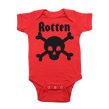 Rotten Skull & Crossbones Short Sleeve Baby Infant Bodysuit