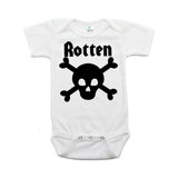 Rotten Skull & Crossbones Short Sleeve Baby Infant Bodysuit