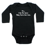 Yes, I am the Cutest..Long Sleeve Baby Infant Bodysuit
