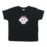 Punk Cupcake Skull Baby- Girls Toddler Short Sleeve T-Shirt