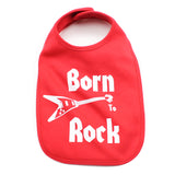 Born to Rock Band-Guitar Unisex Newborn Baby Soft Cotton Bib