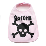 Rotten Skull & Crossbones Unisex Newborn Baby Soft Cotton Bib