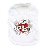Rockstar Baby Heart 100% Cotton Unisex Baby Bib