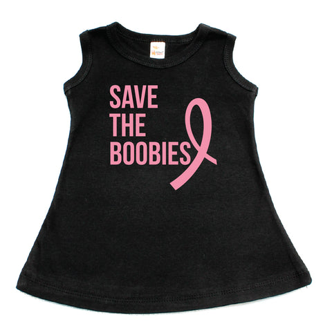Breast Cancer Awareness Save the Boobies Toddler Dress